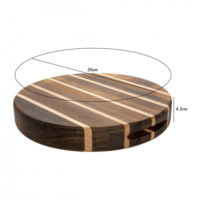 Striped Multi-Wood Cutting Board (Medium)